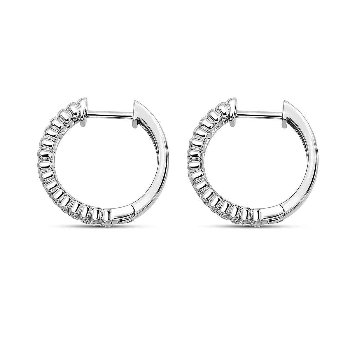 Simulated Diamond Earrings in Rhodium Over Sterling Silver 3.25 ctw image number 7