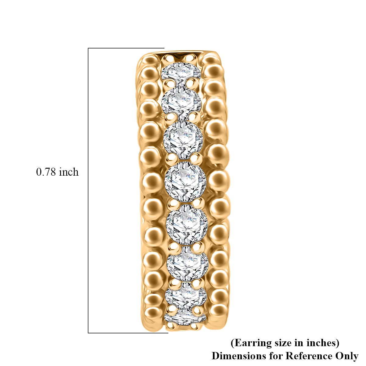 Simulated Diamond 3.25 ctw Earrings in 18K Yellow Gold Over Sterling Silver image number 4