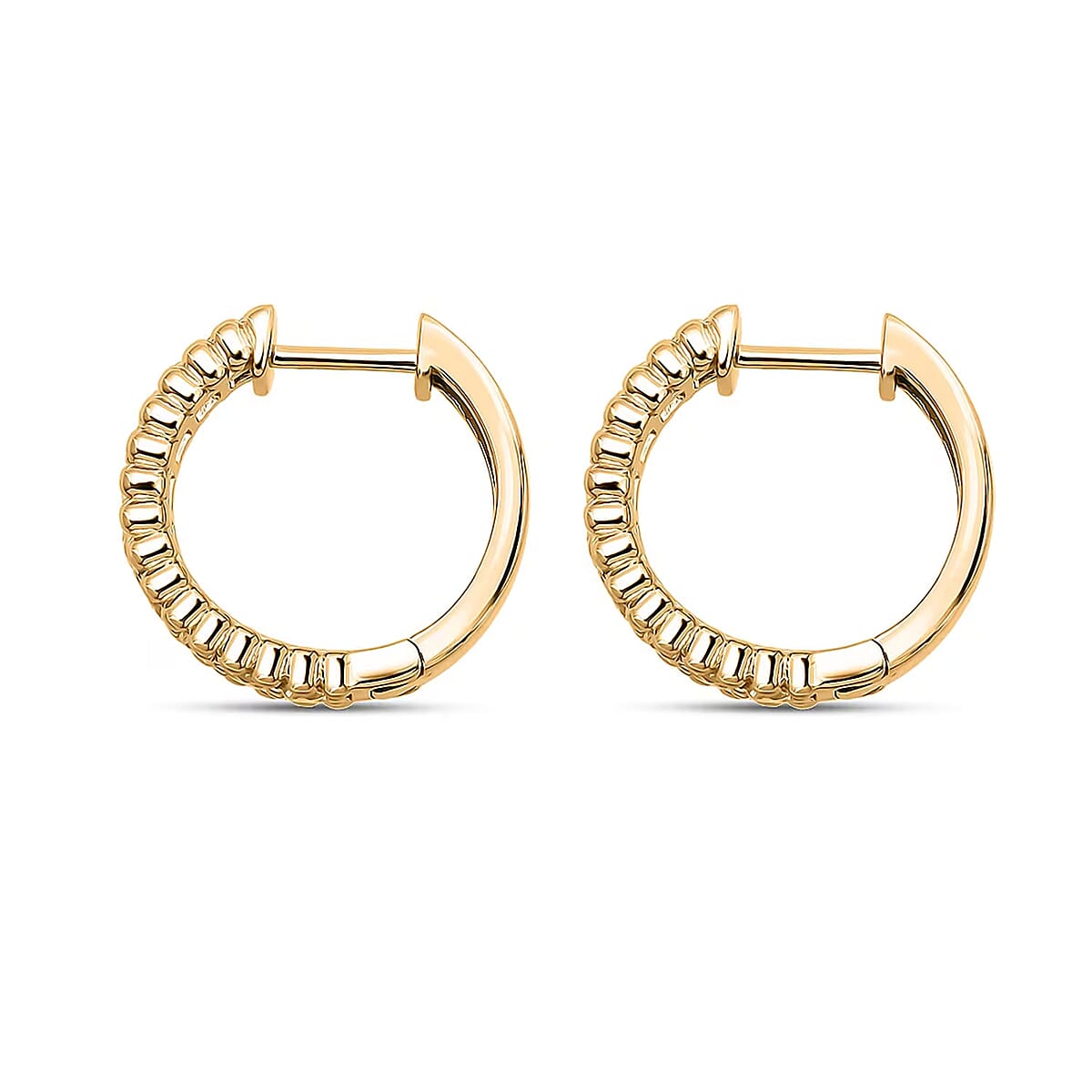 Simulated Diamond 3.25 ctw Earrings in 18K Yellow Gold Over Sterling Silver image number 7