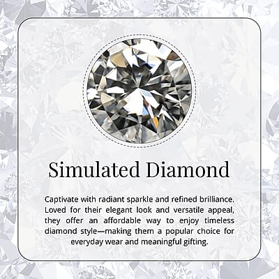 Simulated Diamond 1.25 ctw Ring in Rhodium Over Sterling Silver (Size 6.0)
