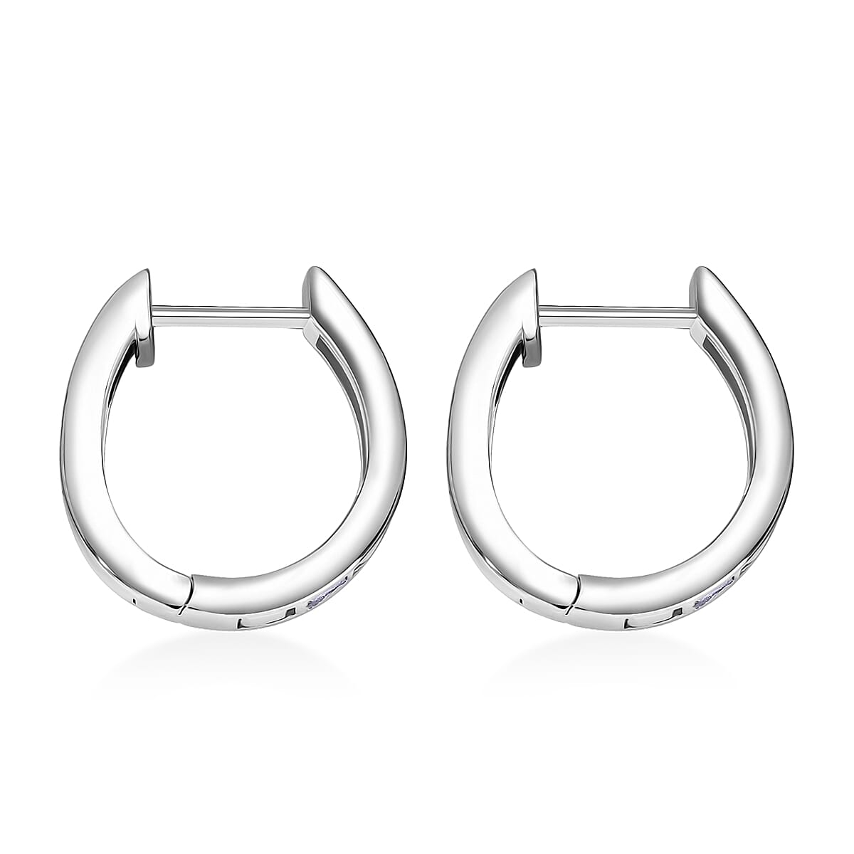 Simulated Diamond Earrings in Rhodium Over Sterling Silver 1.50 ctw image number 3