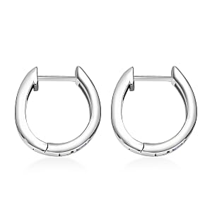 Simulated Diamond 1.50 ctw Earrings in Rhodium Over Sterling Silver