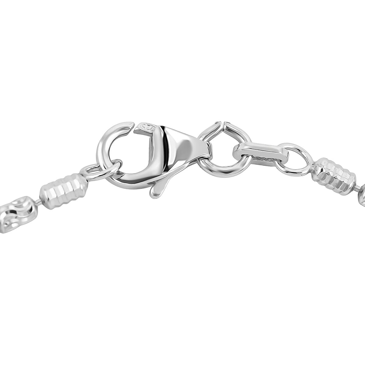 Rhodium Over Sterling Silver 2mm Typhoon Bracelet (7.50 In) 2.36 Grams image number 3