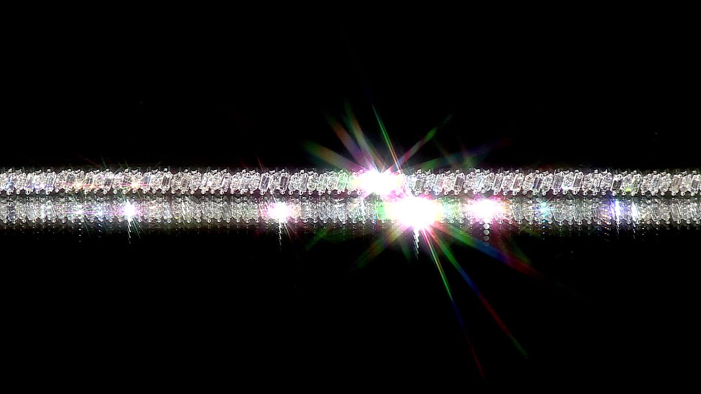 Luxuriant Lab Grown Diamond (G-H, SI) Matrix Line Bracelet in Rhodium Over Sterling Silver (7.25 In) 3.50 ctw