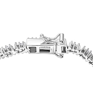 Luxuriant Lab Grown Diamond G-H SI 3.50 ctw Matrix Line Bracelet in Rhodium Over Sterling Silver (7.25 In)