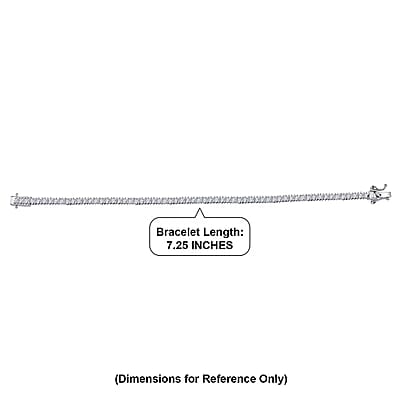 Luxuriant Lab Grown Diamond G-H SI 3.50 ctw Matrix Line Bracelet in Rhodium Over Sterling Silver (7.25 In)