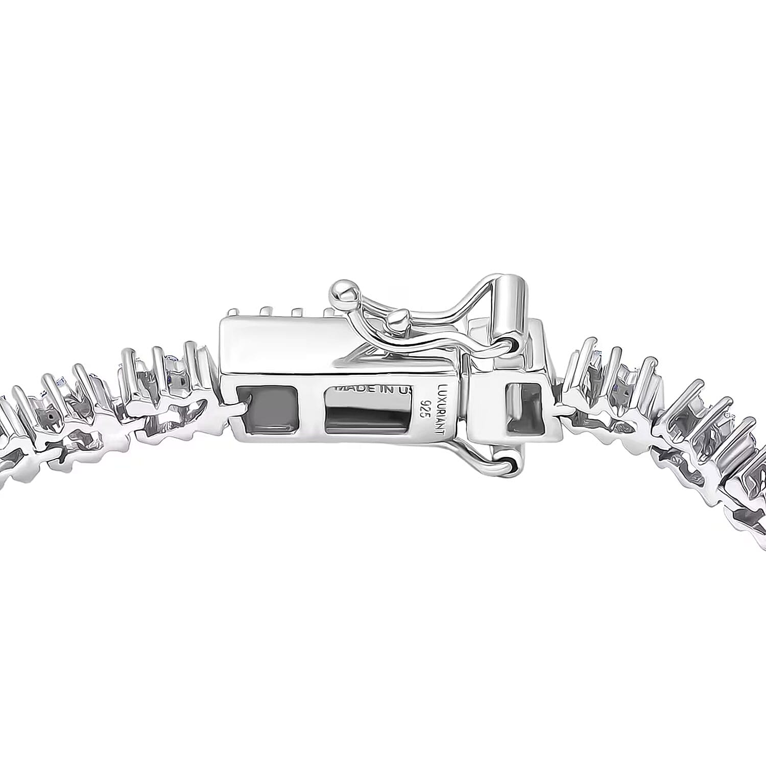 Luxuriant Lab Grown Diamond G-H SI 3.50 ctw Matrix Line Bracelet in Rhodium Over Sterling Silver (8.00 In)