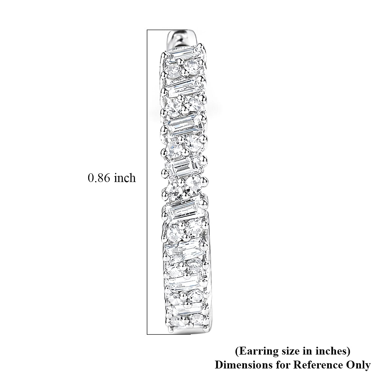 Luxuriant Lab Grown Diamond G-H SI 1.00 ctw Matrix Line Earrings in Rhodium Over Sterling Silver image number 4