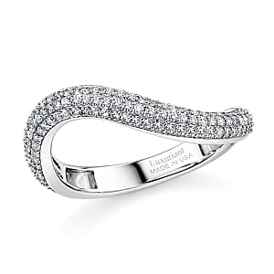 Luxuriant Lab Grown Diamond G-H SI 0.50 ctw Ring in Rhodium Over Sterling Silver (Size 10.0)