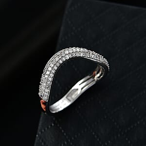 Luxuriant Lab Grown Diamond G-H SI 0.50 ctw Ring in Rhodium Over Sterling Silver (Size 10.0)