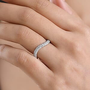 Luxuriant Lab Grown Diamond G-H SI 0.50 ctw Ring in Rhodium Over Sterling Silver (Size 10.0)