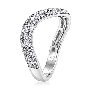 Luxuriant Lab Grown Diamond G-H SI 0.50 ctw Ring in Rhodium Over Sterling Silver (Size 10.0)