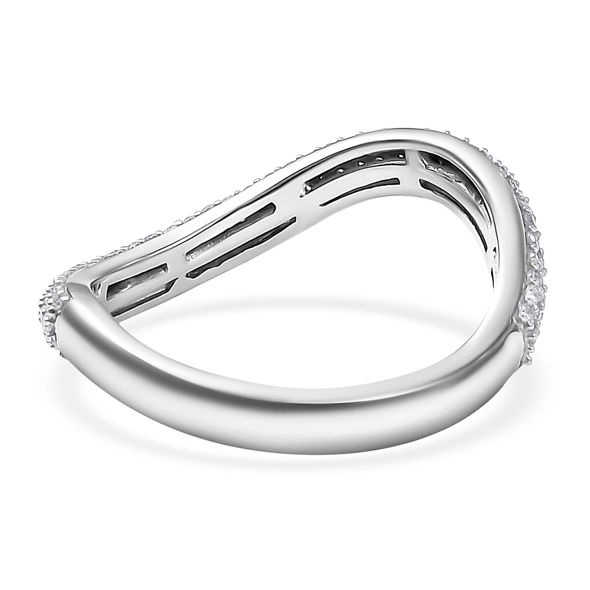 Luxuriant Lab Grown Diamond G-H SI 0.50 ctw Ring in Rhodium Over Sterling Silver (Size 10.0) image number 4