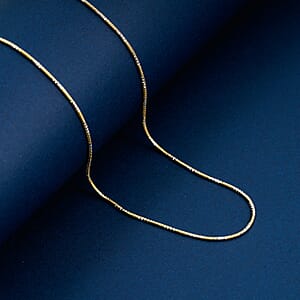 Doorbuster Italian 14K YG Over and Sterling Silver Snake Round Brite 1mm Chain Necklace 20 Inches 4 Grams