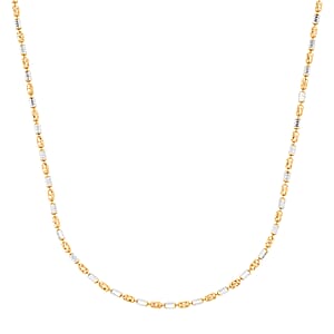Doorbuster Made in Italy 14K YG Over and Sterling Silver Typhoon Fancy 2mm Chain Necklace 24 Inches 7.46 Grams