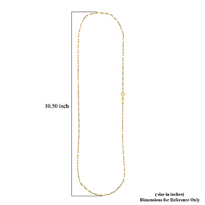 Made in Italy 14K YG Over and Sterling Silver Typhoon Fancy 2mm Chain Necklace 24 Inches 7.46 Grams