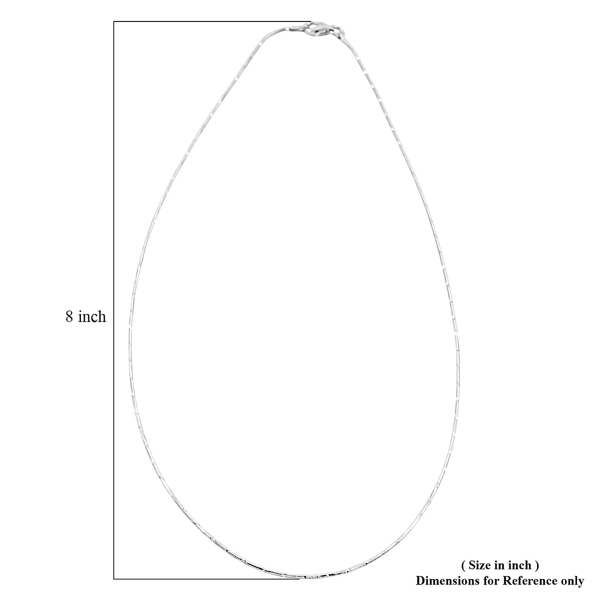 Doorbuster Made in Italy Rhodium Over Sterling Silver 1mm Snake Square 8 Sided Diamond Cut Necklace 18 Inches 3.40 Grams image number 6