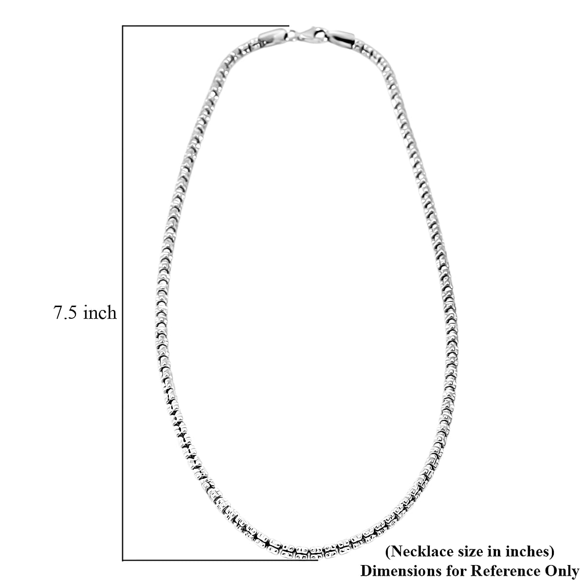 Italian Rhodium Over Sterling Silver Diamond Cut ICE Round Chain 3 Row Necklace 17 Inches 18 Grams image number 3