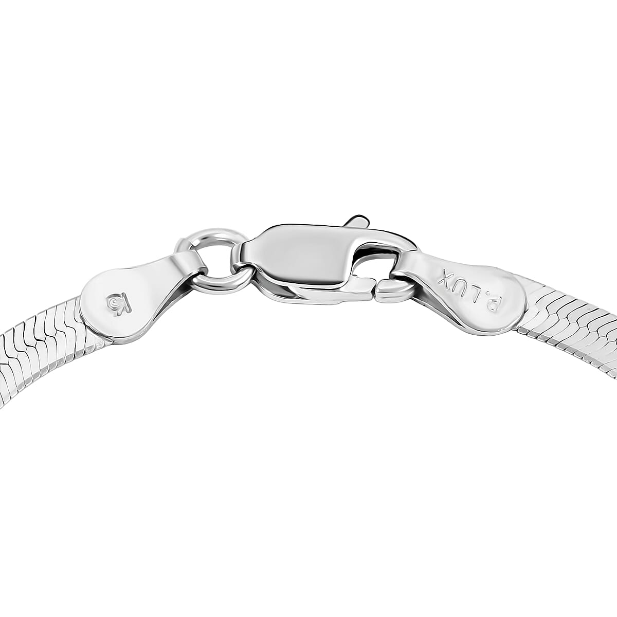 Doorbuster Italian Herringbone Necklace in Rhodium Over Sterling Silver 20 Inches 6.44 Grams image number 3