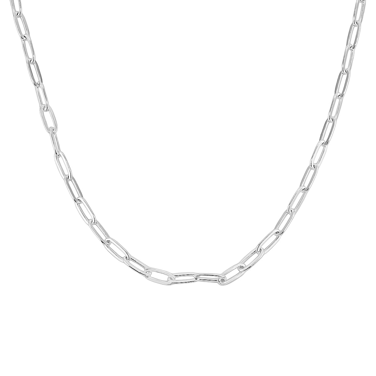 Sterling Silver 3.6mm Paperclip Chain Necklace 18 Inches 9.49 Grams image number 3