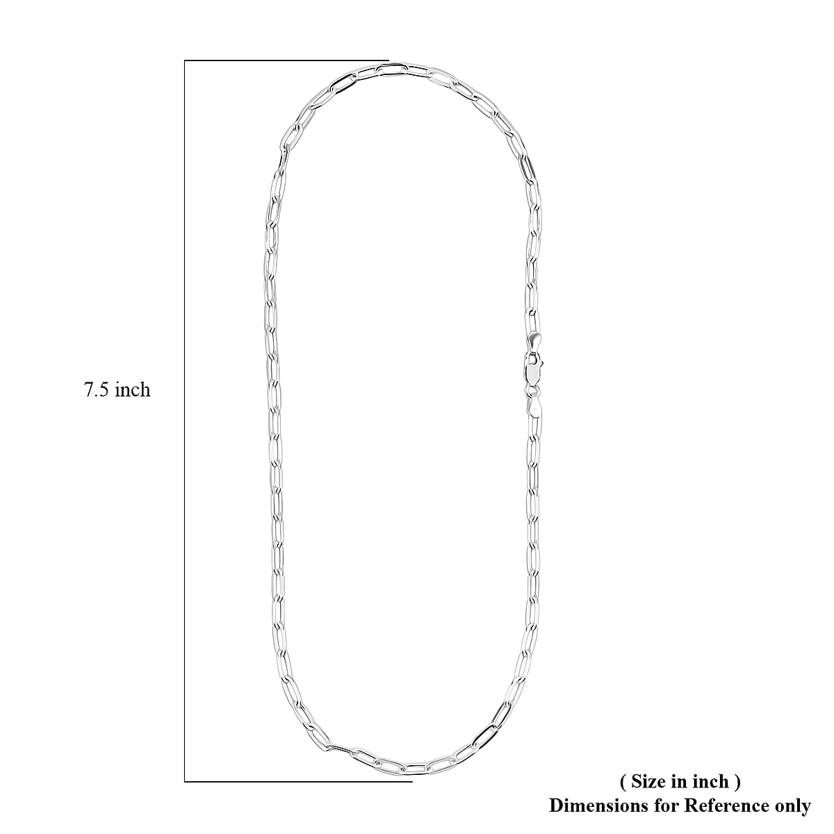 Sterling Silver 3.6mm Paperclip Chain Necklace 18 Inches 9.49 Grams image number 6