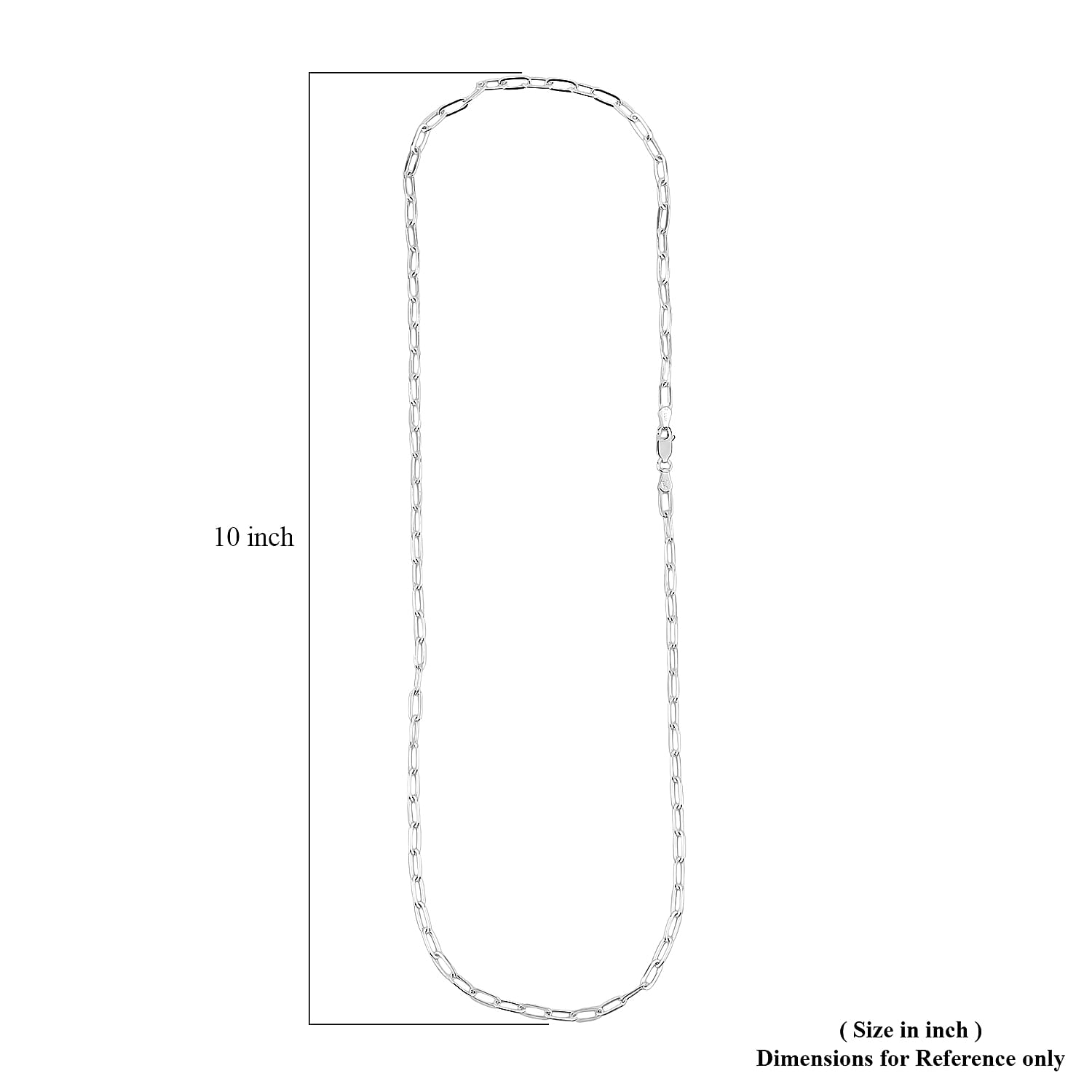 Italian Sterling Silver 3.6mm Paperclip Chain Necklace 24 Inches 12.48 Grams