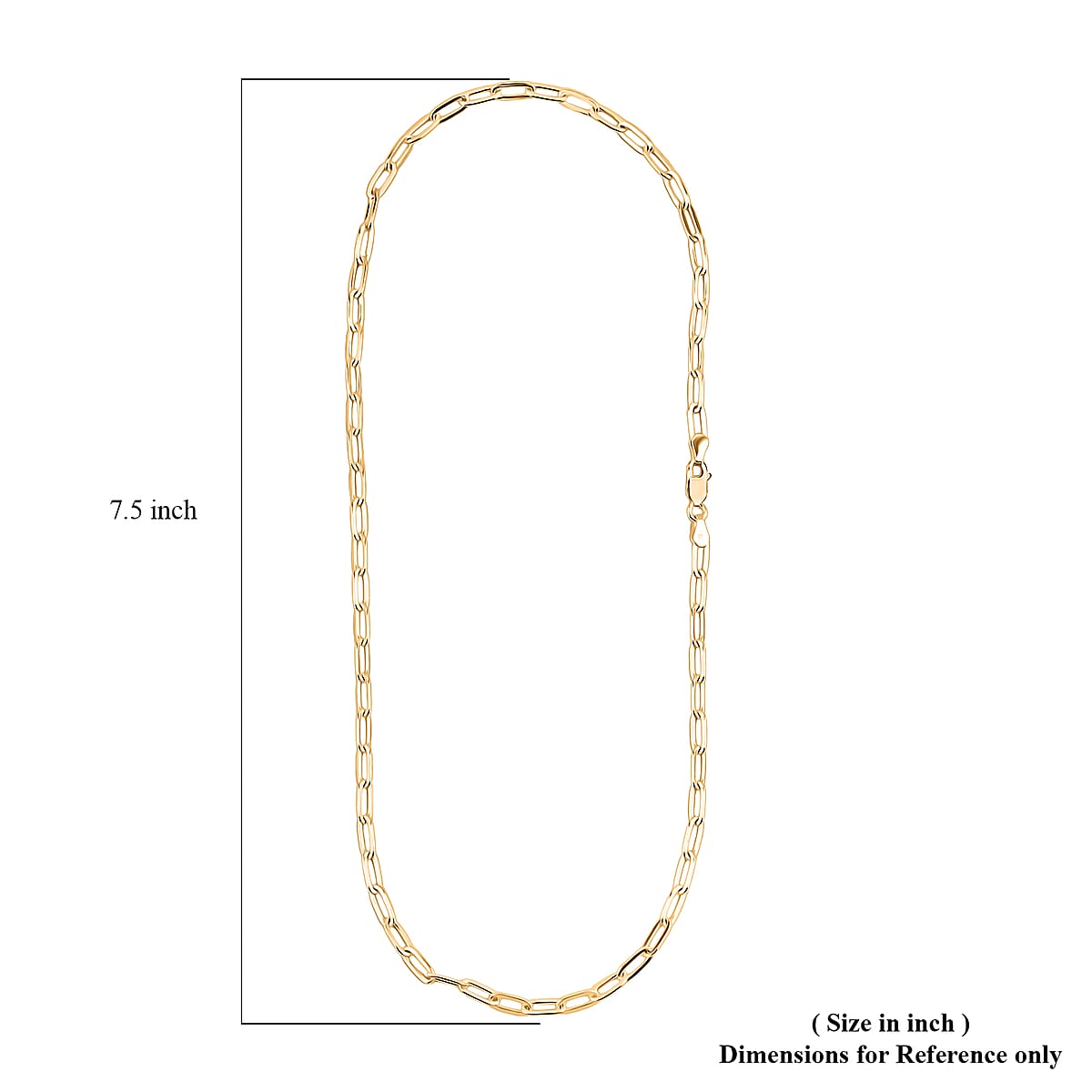 Italian 14K Yellow Gold Over Sterling Silver 3.6mm Paperclip Chain Necklace 18 Inches 9.36 Grams image number 6