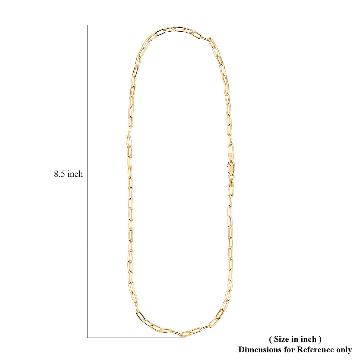 Italian 14K Yellow Gold Over Sterling Silver 3.6mm Paperclip Chain Necklace 20 Inches 10.50 Grams image number 6