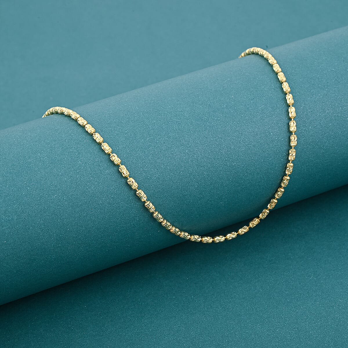 Italian Sterling Silver Typhoon Fancy Diamond Cut 2mm Necklace 20 Inches 5.83 Grams image number 1