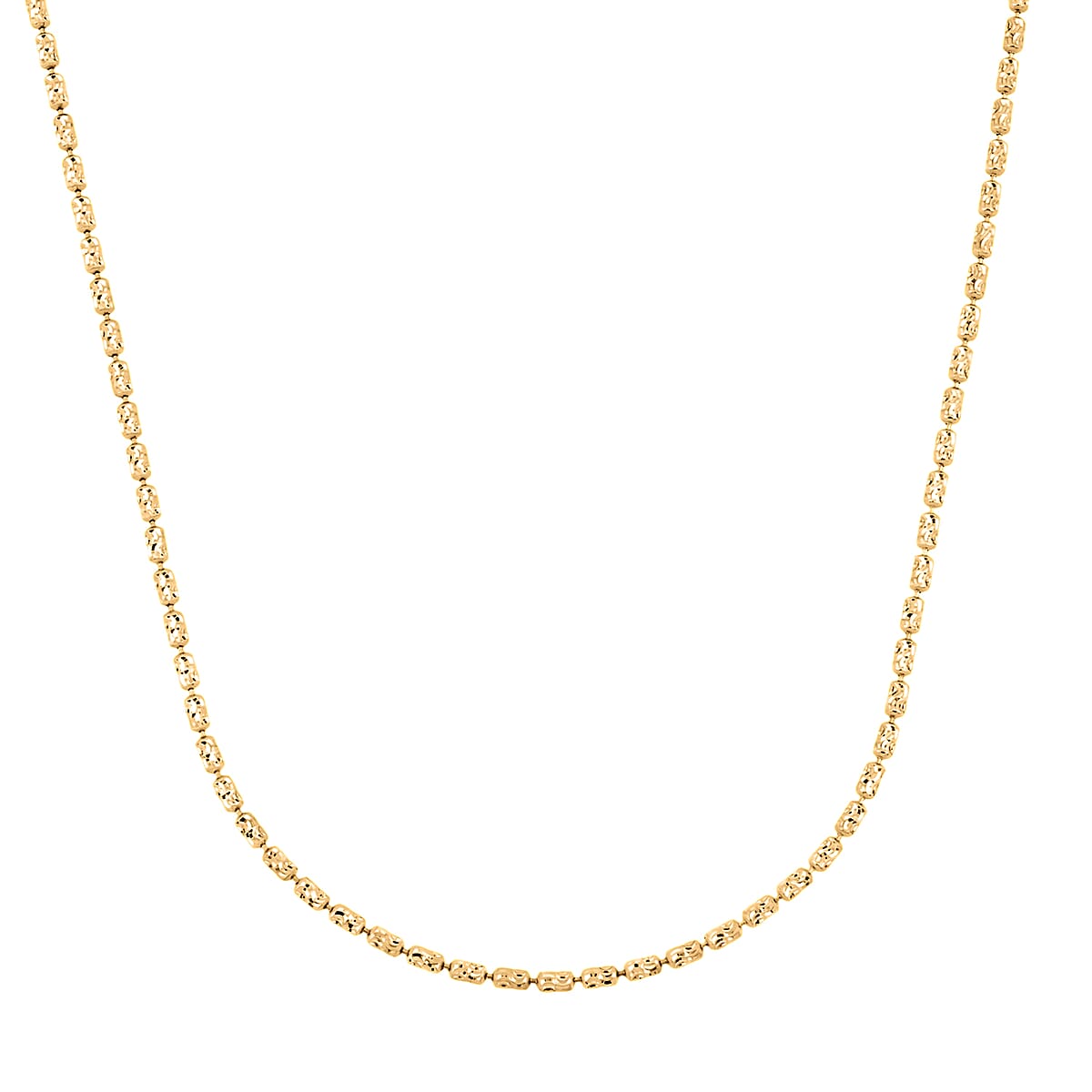 Italian Sterling Silver Typhoon Fancy Diamond Cut 2mm Necklace 20 Inches 5.83 Grams image number 3