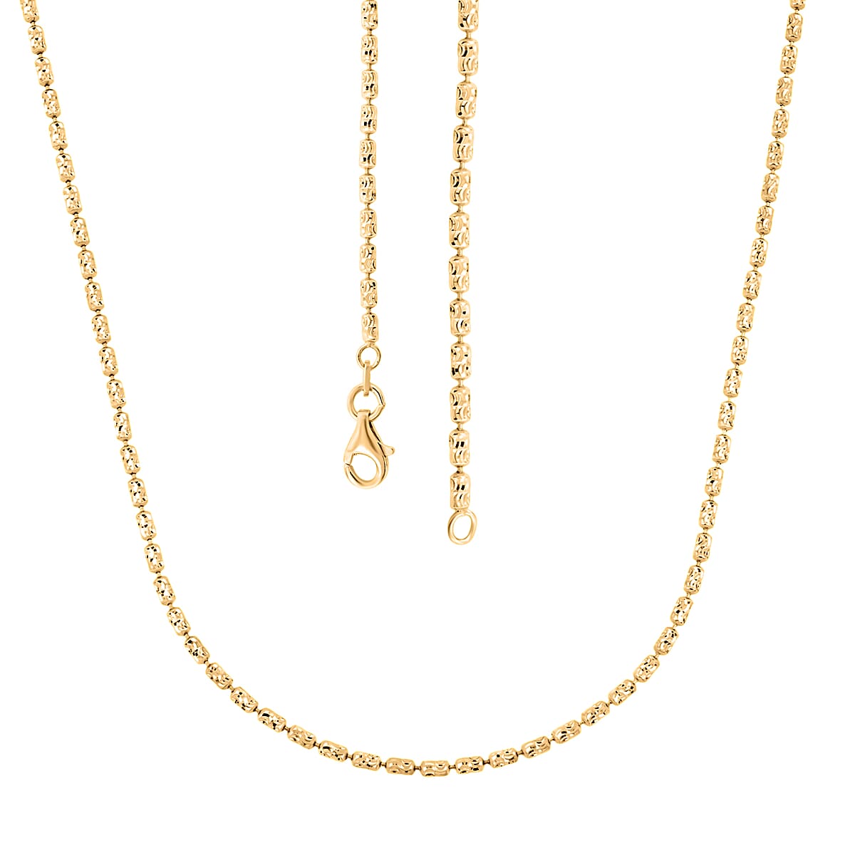 Italian Sterling Silver Typhoon Fancy Diamond Cut 2mm Necklace 20 Inches 5.83 Grams image number 4