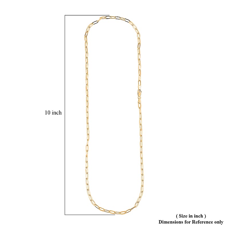 Italian 14K Yellow Gold Over Sterling Silver 3.6mm Paperclip Chain Necklace 24 Inches 12.24 Grams