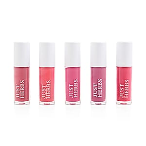 Just Herbs Set of 5 Ayurvedic Liquid Matte Finish Lipstick Kit - Brights and Pinks