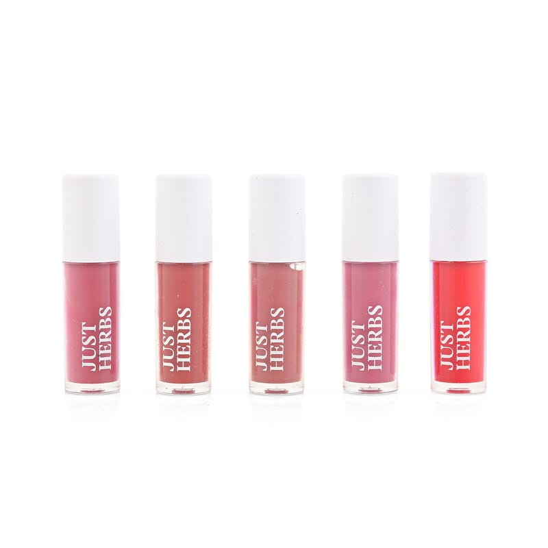 Just Herbs Set of 5 Ayurvedic Liquid Matte Finish Lipstick Kit - Deeps and Reds