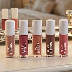 Just Herbs Set of 5 Ayurvedic Liquid Matte Finish Lipstick Kit  - Nudes and Browns