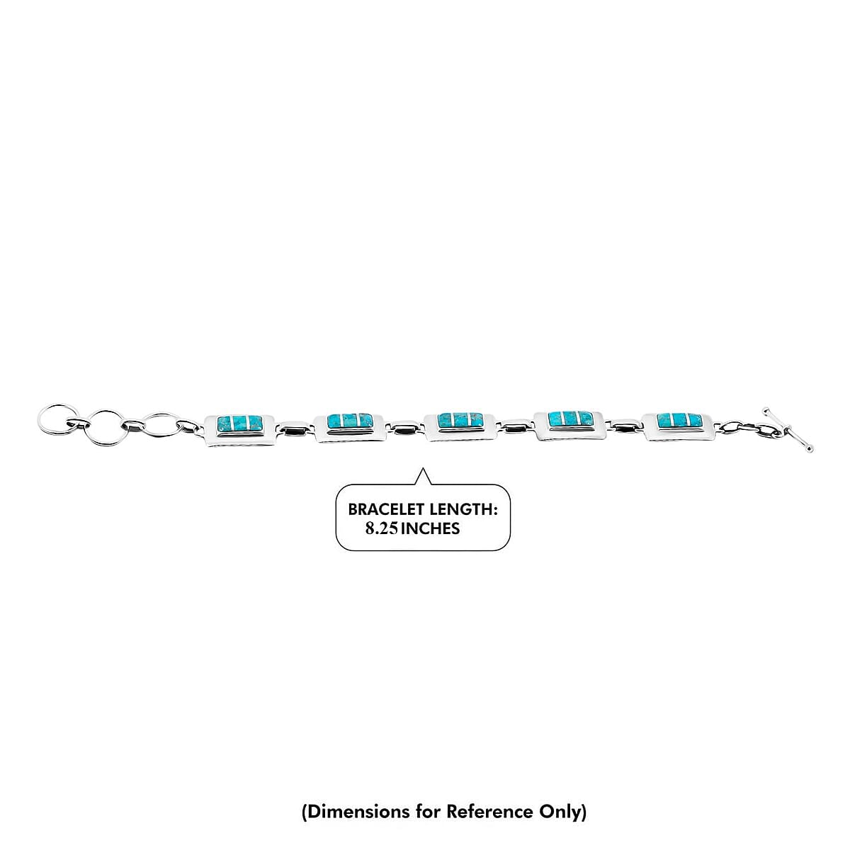 Santa Fe Style Kingman Turquoise  1.50 ctw Bracelet in Sterling Silver (8.00 In) image number 4