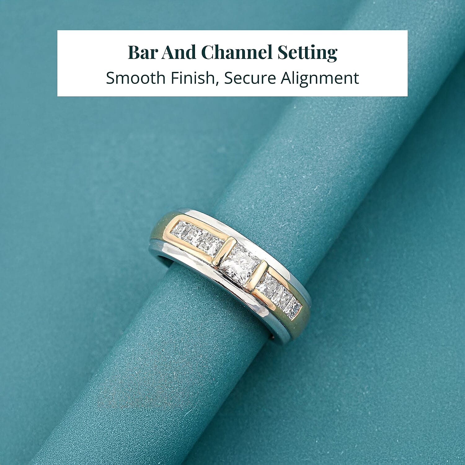 Luxuriant Lab Grown Diamond VS 1.25 ctw Men's Ring in 10K White and Yellow Gold (Size 10.0) 7 Grams