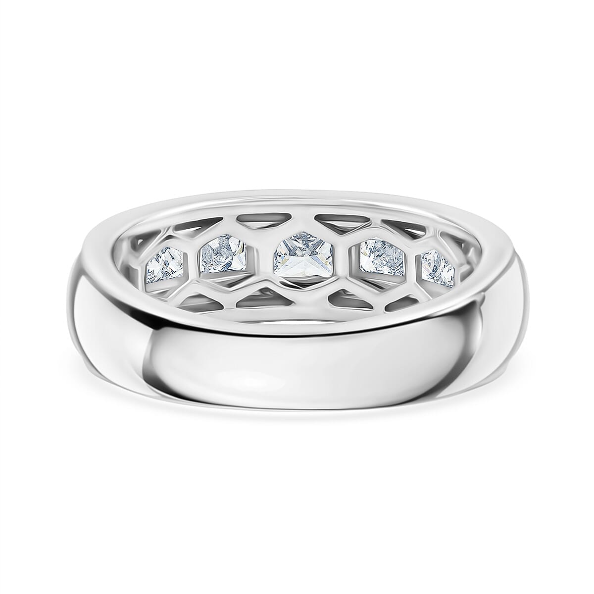 Luxuriant Lab Grown Diamond VS 1.25 ctw Men's Ring in 10K White and Yellow Gold (Size 10.0) 7 Grams image number 4