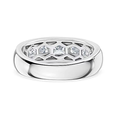 Luxuriant Lab Grown Diamond VS 1.25 ctw Men's Ring in 10K White and Yellow Gold (Size 10.0) 7 Grams