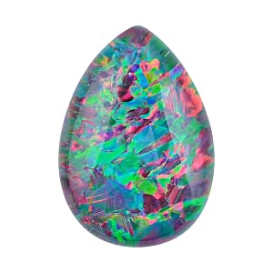 Doorbuster AAAA Australian Black Ridge Opal Triplet (Pear 12x8 mm) 2.00 ctw