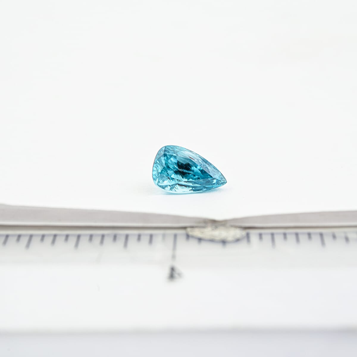 AAAA Cambodian Blue Zircon (Pear Free Size) 4.00 ctw image number 4