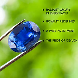 Certified and Appraised AAAA Ceylon Blue Sapphire (Ovl Free Size) 1.25 ctw