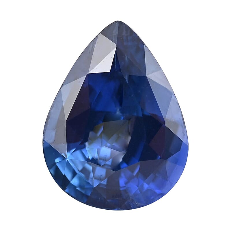 Certified and Appraised AAAA Ceylon Blue Sapphire (Pear Free Size) 1.25 ctw