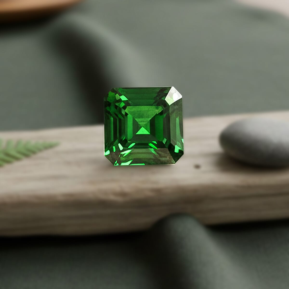 Doorbuster AAAA Asscher Cut Tsavorite Garnet (Sqr Free Size) 1.00 ctw image number 1