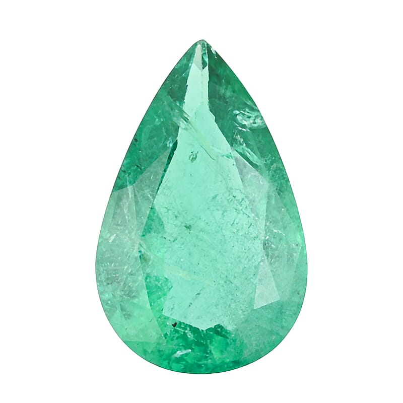Certified and Appraised AAAA Kafubu Emerald (Pear Free Size) 1.25 ctw