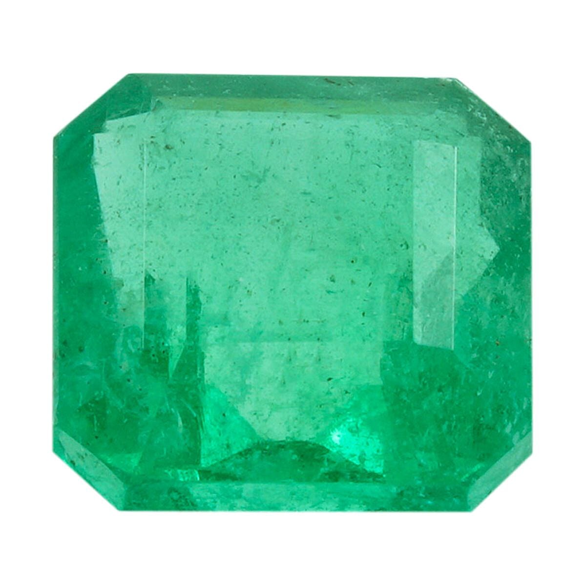 Doorbuster Certified and Appraised AAAA Asscher Cut Kagem Zambian Emerald (Sqr Free Size) 1.25 ctw image number 0