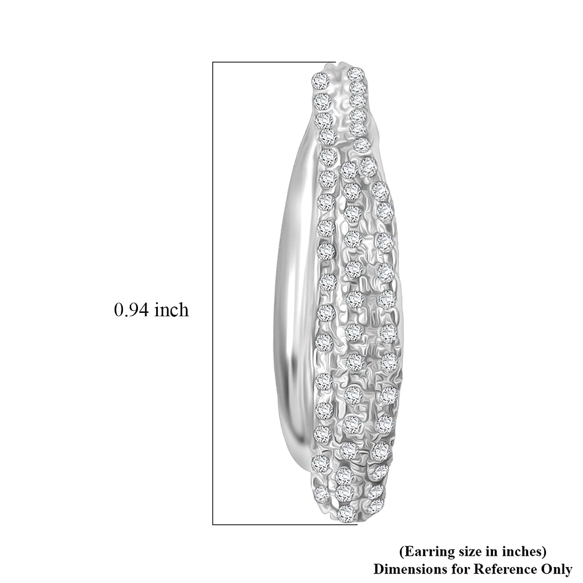 NY Closeout Diamond F VS 0.75 ctw Earrings in 14K White Gold 5.17 Grams