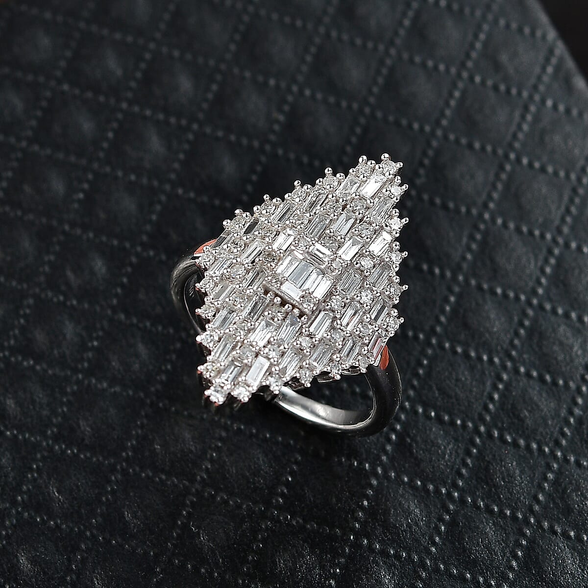 Luxuriant Lab Grown Diamond G-H SI 1.40 ctw Ring in Rhodium Over Sterling Silver (Size 10.0) image number 1