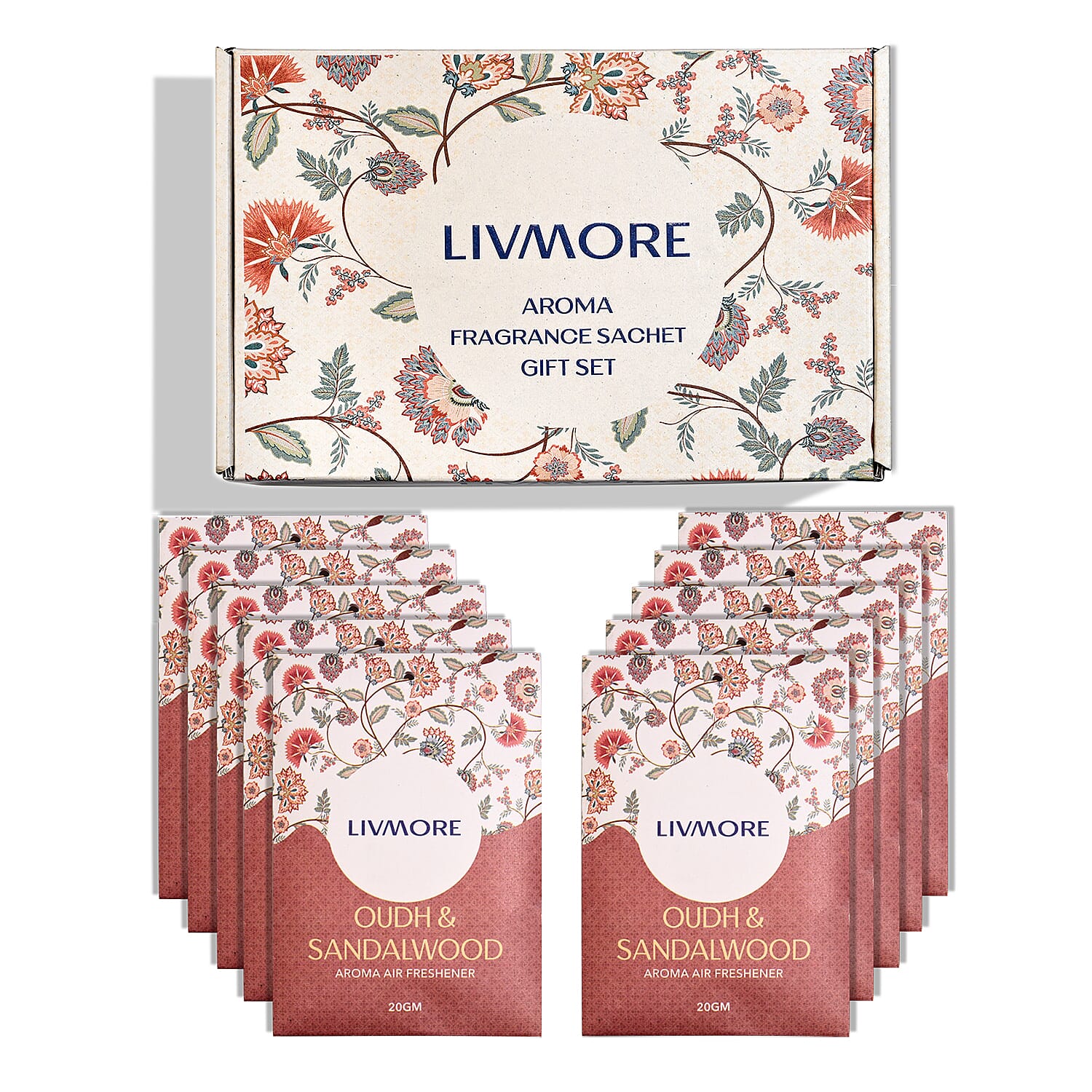 Livmore Oudh & Sandalwood Fragrance Sachet Set
