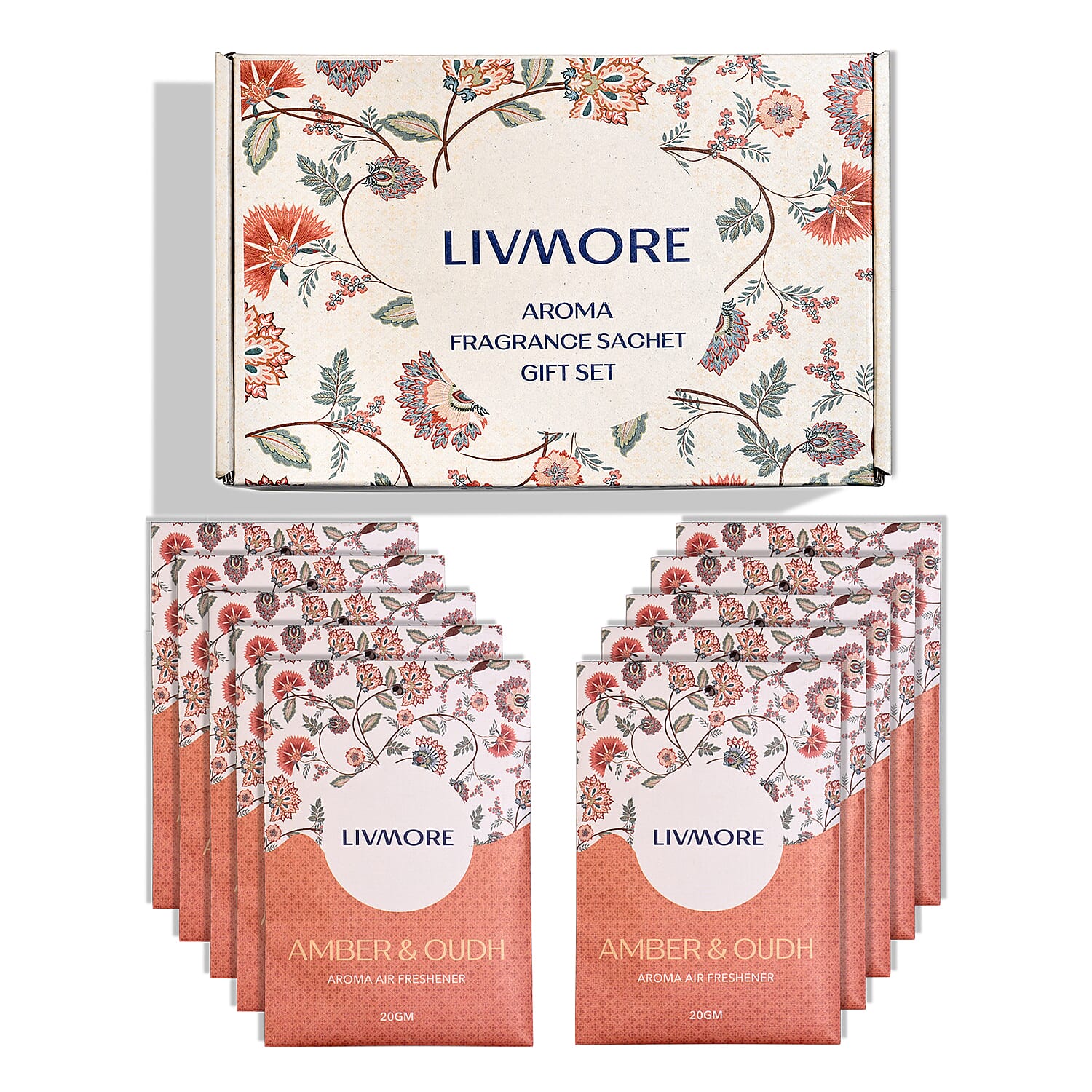Livmore Amber & Oudh Fragrance Sachet Set
